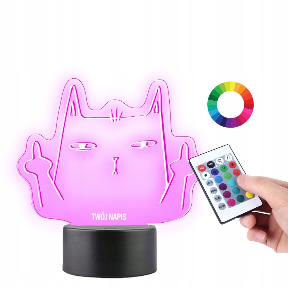 Lampka na Biurko Statuetka Plexido Kot Palec Mem