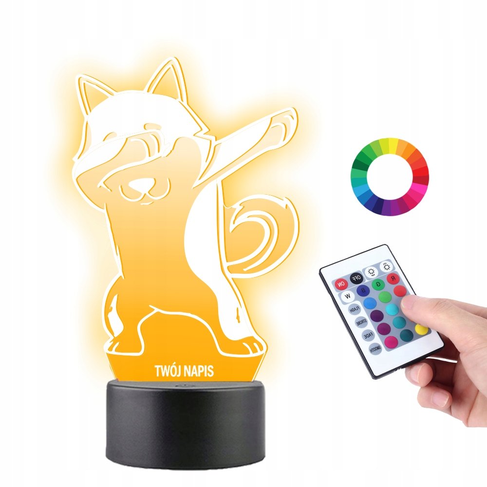 Lampka na Biurko Statuetka Plexido Shiba Inu Pisek