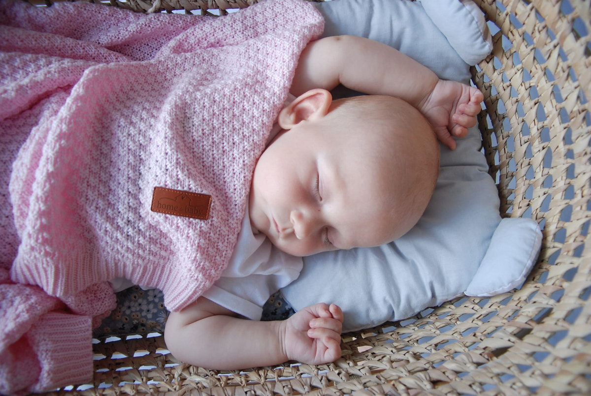 KOCYK BAMBUSOWY  80X100 RÓŻ + Ekogryzak gratis