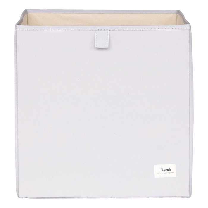 3 Sprouts Pudełko na Zabawki Recycled Solid Light Gray