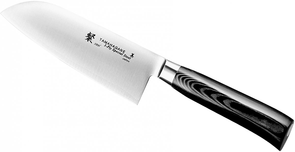 Tamahagane SAN Black Nóż Santoku 12cm SNM-1129