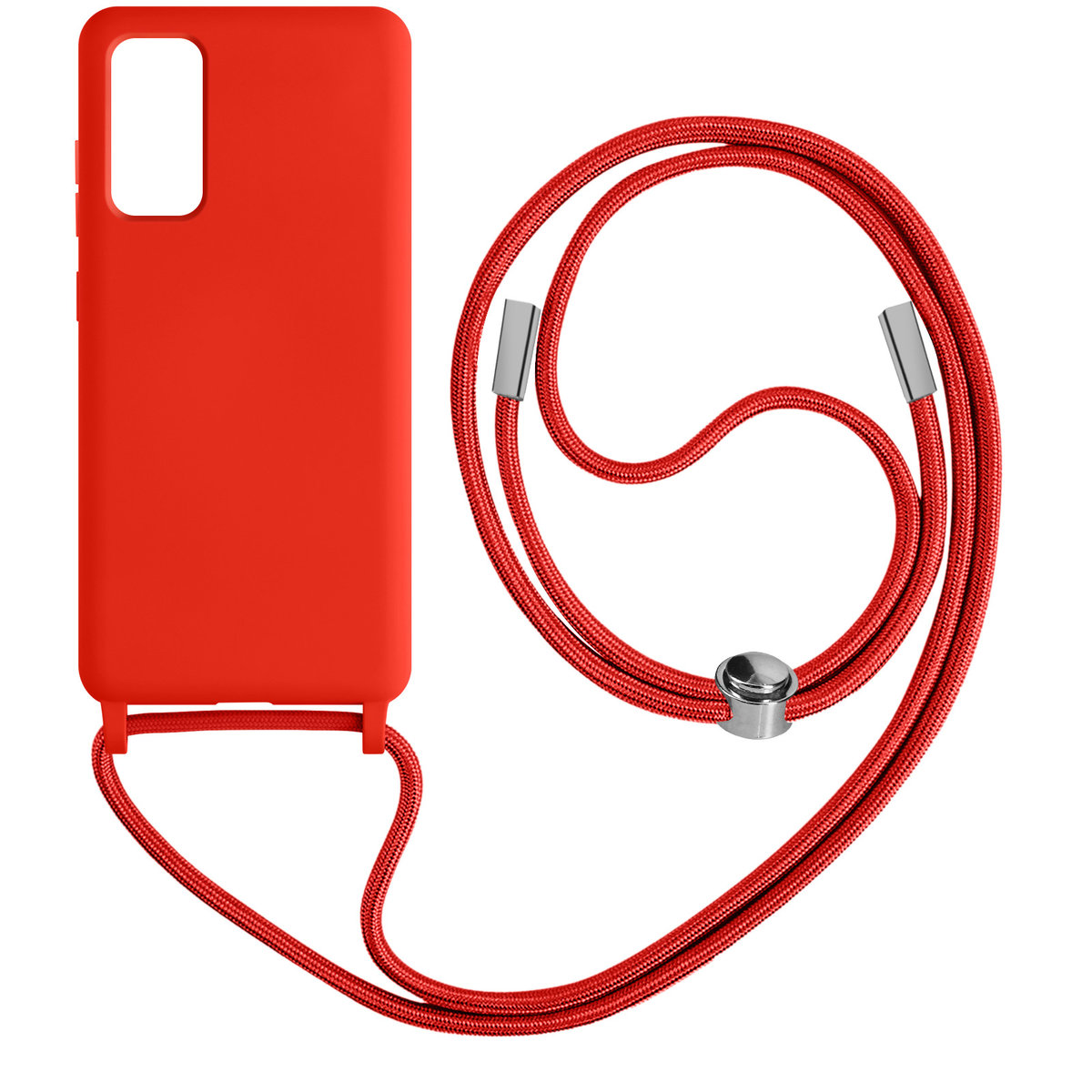Samsung Galaxy S20 FE Etui ze smyczą Półsztywne 80cm Czerwone