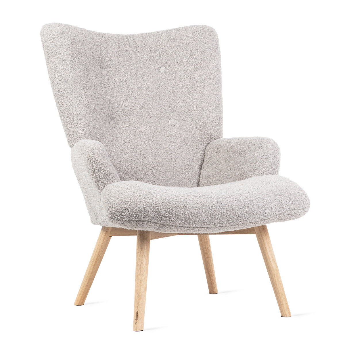Fotel uszak MOSS TEDDY szerpa jasnoszary 70x95 cm