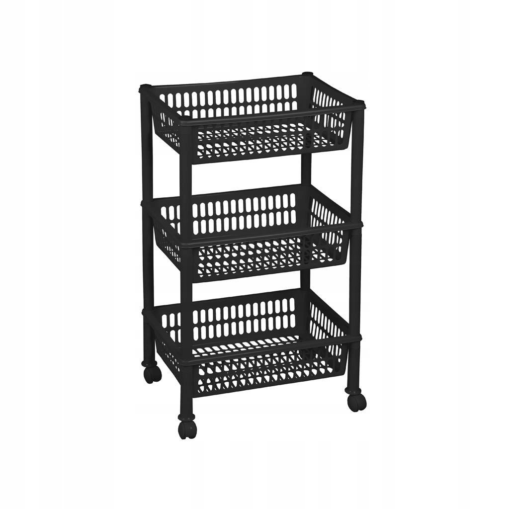 Regał plastikowy na kółkach półka wózek łazienkowy