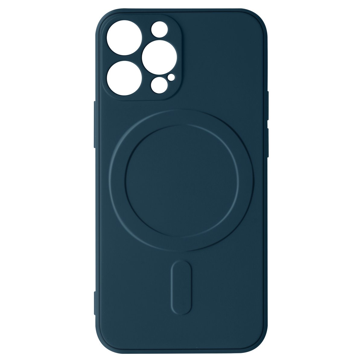 Etui Magsafe iPhone 13 Pro Silikonowe miękkie w dotyku wnętrze Mag Cover granatowe etui