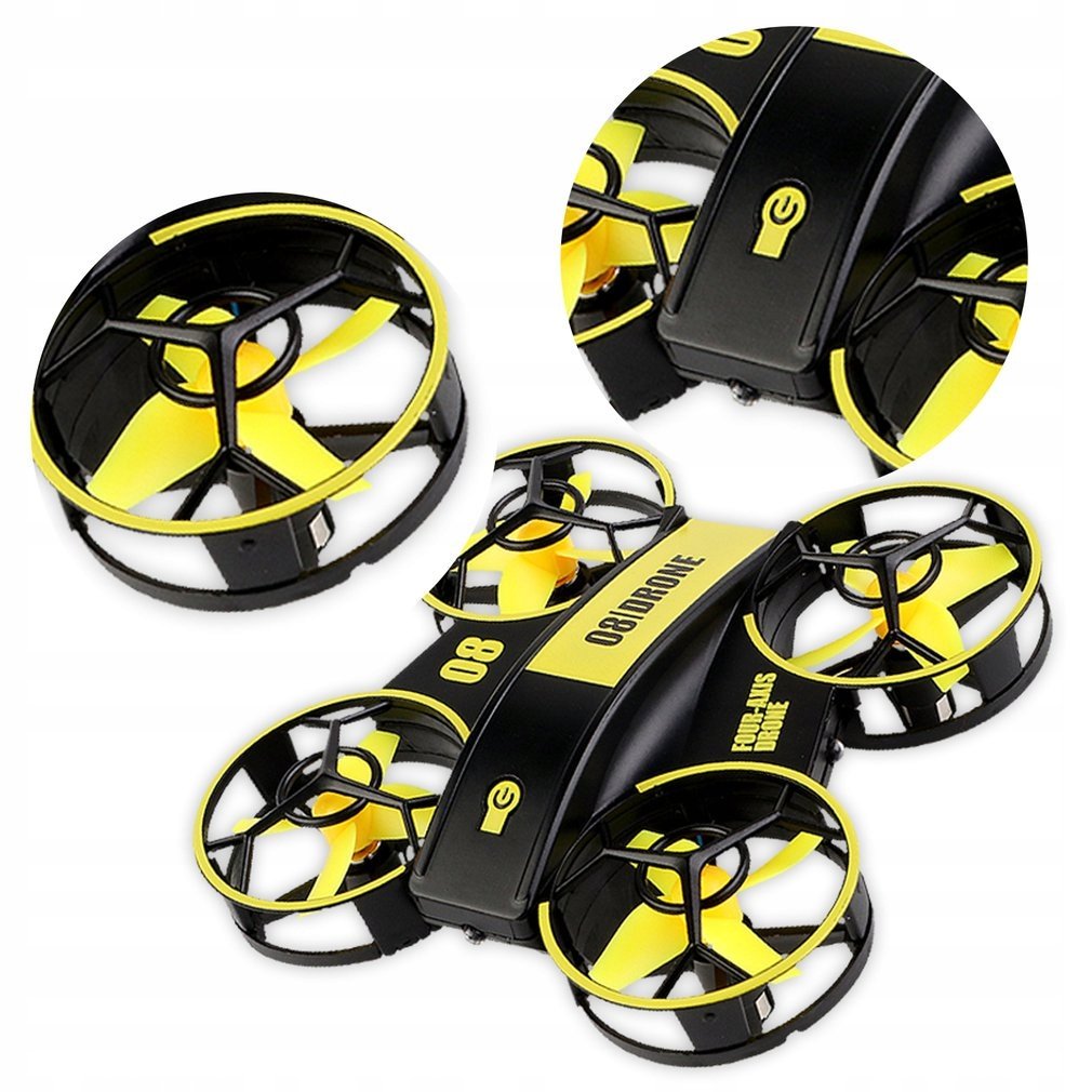 Mini Dron Osłonięte Śmigła Akrobacje 3D Autostart