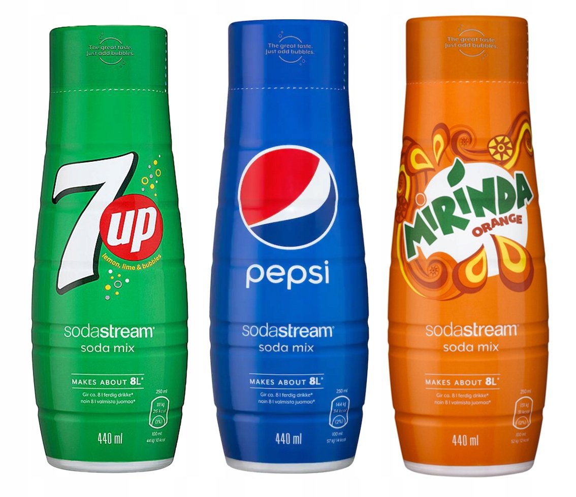 Syrop do Soda Stream Pepsi, Mirinda, 7UP