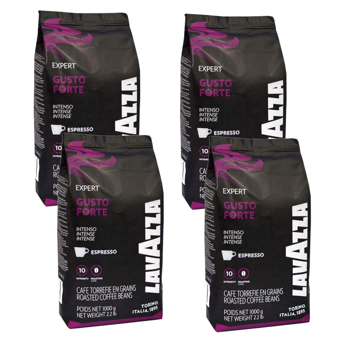 4x Kawa ziarnista LAVAZZA Gusto Forte Expert 1 kg
