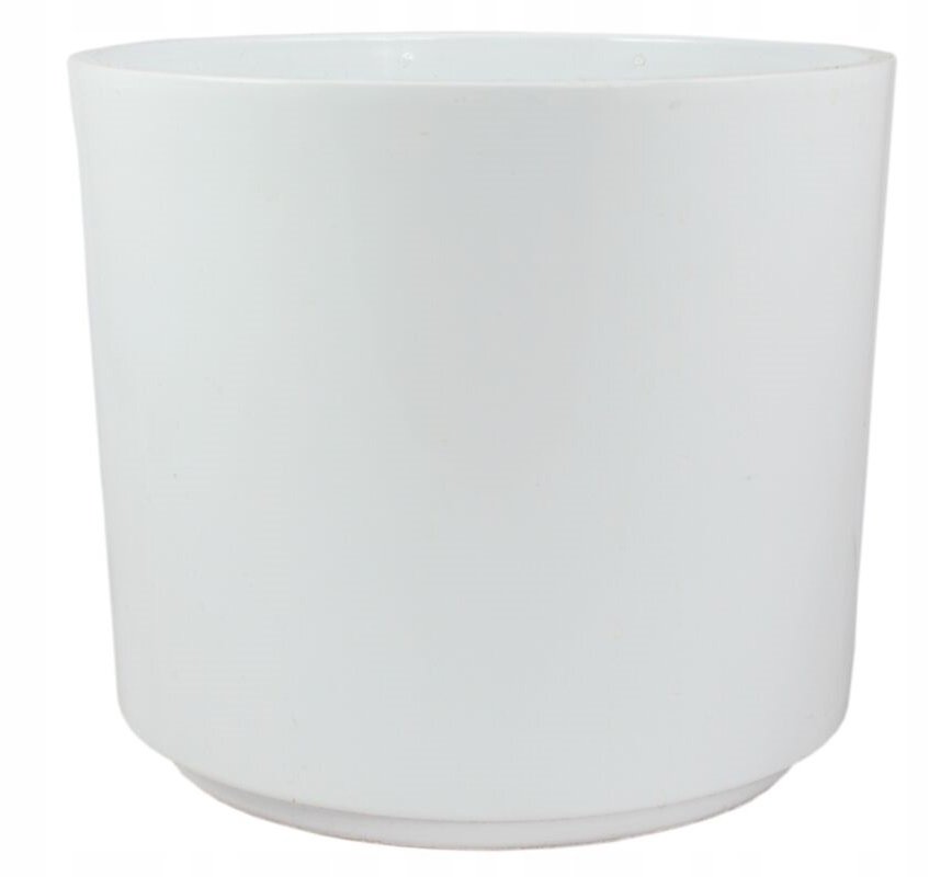 Osłonka ceramiczna na doniczkę biała 22 cm
