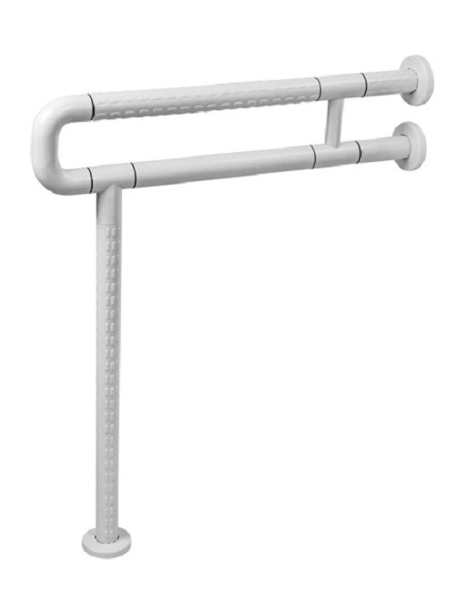 Uchwyt łazienkowy, poręcz w kształcie litery U z nogą podpierającą