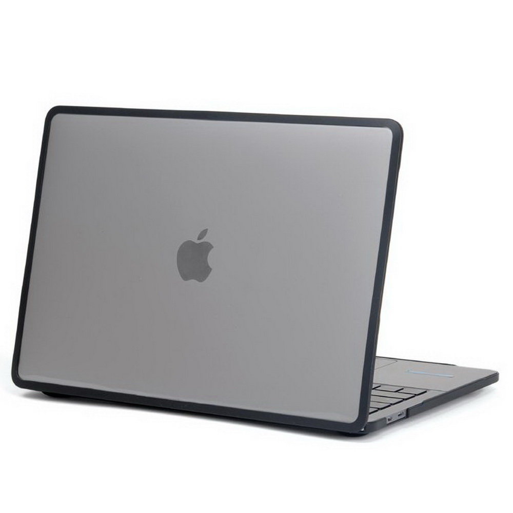Hard Case TPU+PC etui obudowa MacBook Pro 16 A2485 (2021) (Matte Clear+Black Edge)