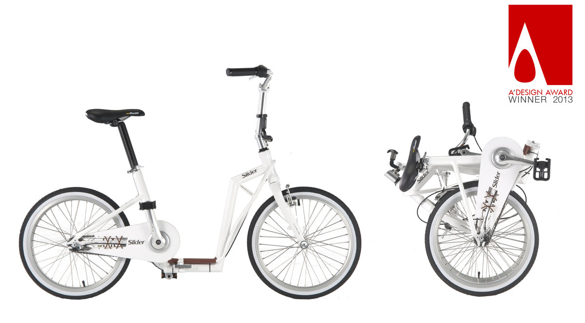 The-Sliders Metro White gustowny i komfortowy, składany rower, hulajnoga 2w1, EAN 0590987661214