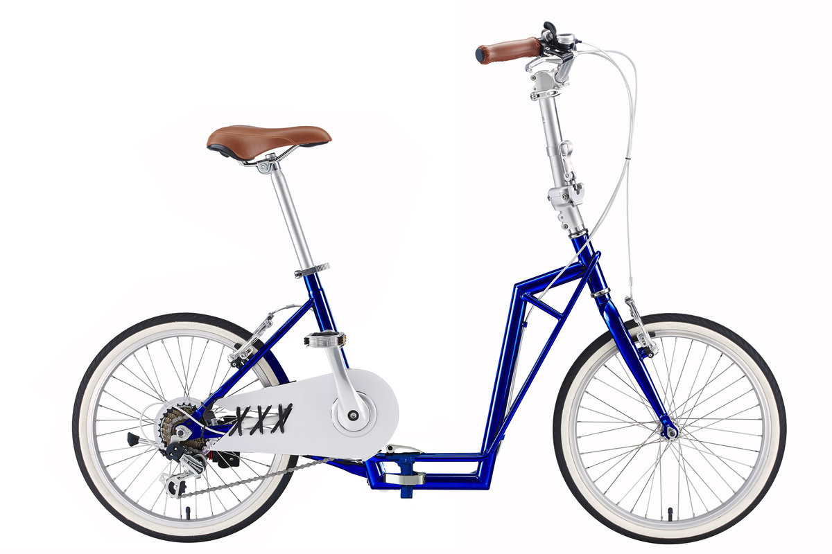 The-Sliders Lite Navy Blue gustowny i komfortowy, składany rower, hulajnoga 2w1, EAN 0590987662419