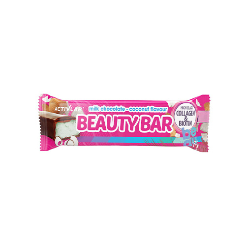 BEAUTY BAR Baton czekoladowo-kokosowy z kolagenem i biotyną Activlab Pharma, 50g