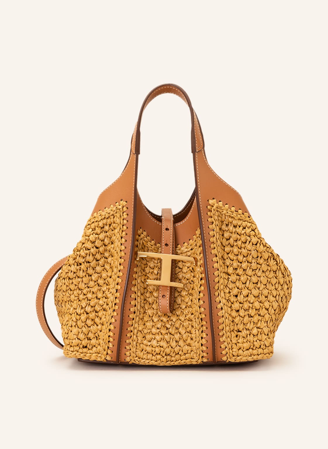 Tod's Torba Shopper Crochet Mini beige