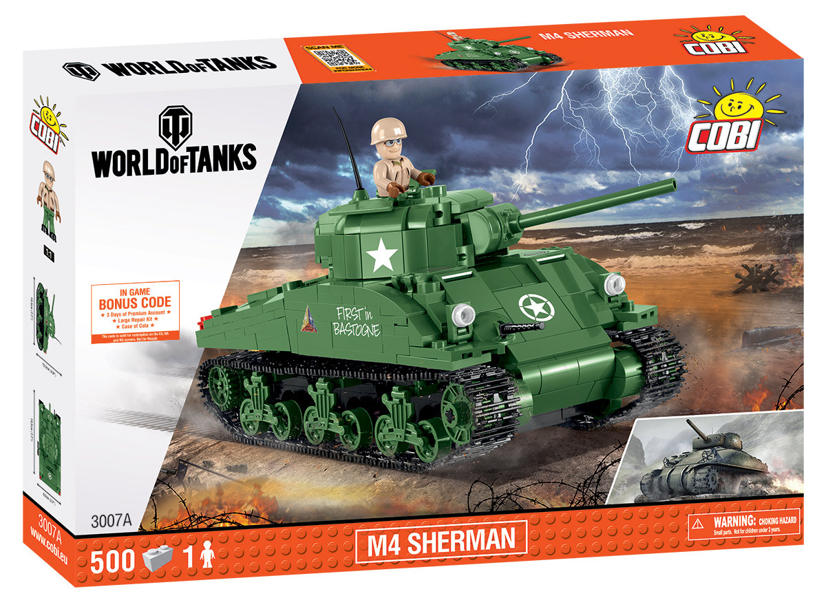 Cobi 3007 SMALL ARMY WORLD OF TANKS SHERMAN A1 / FIREFLY + KODY DO WOT