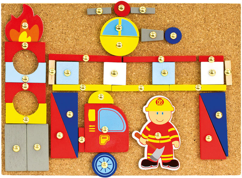Bino Zabawka z młoteczkiem strażacy 168 elementów