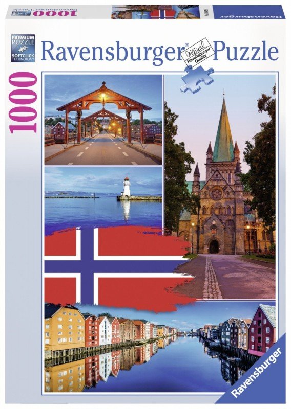 Ravensburger Puzzle Kolaż Trondheim 1000 elem 198450