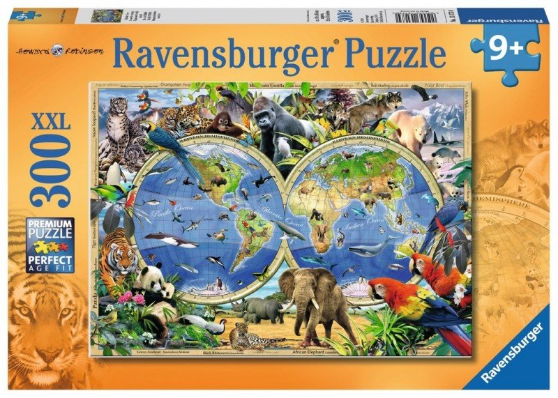 Ravensburger Puzzle 300 el Raven Świat z Dzikimi Zwierzętami 4005556131730