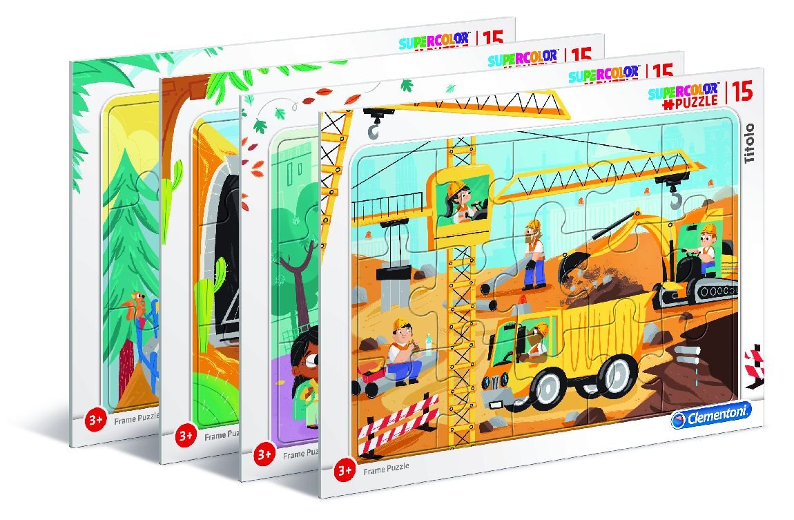 Clementoni Puzzle Ramkowe Środki Transportu 15 el. 8572820402