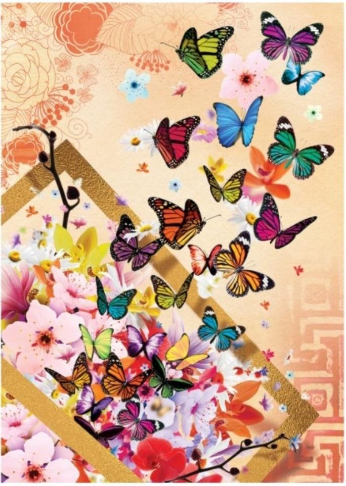 Artpuzzle Puzzle 500 Kolorowe motyle - Artpuzzle