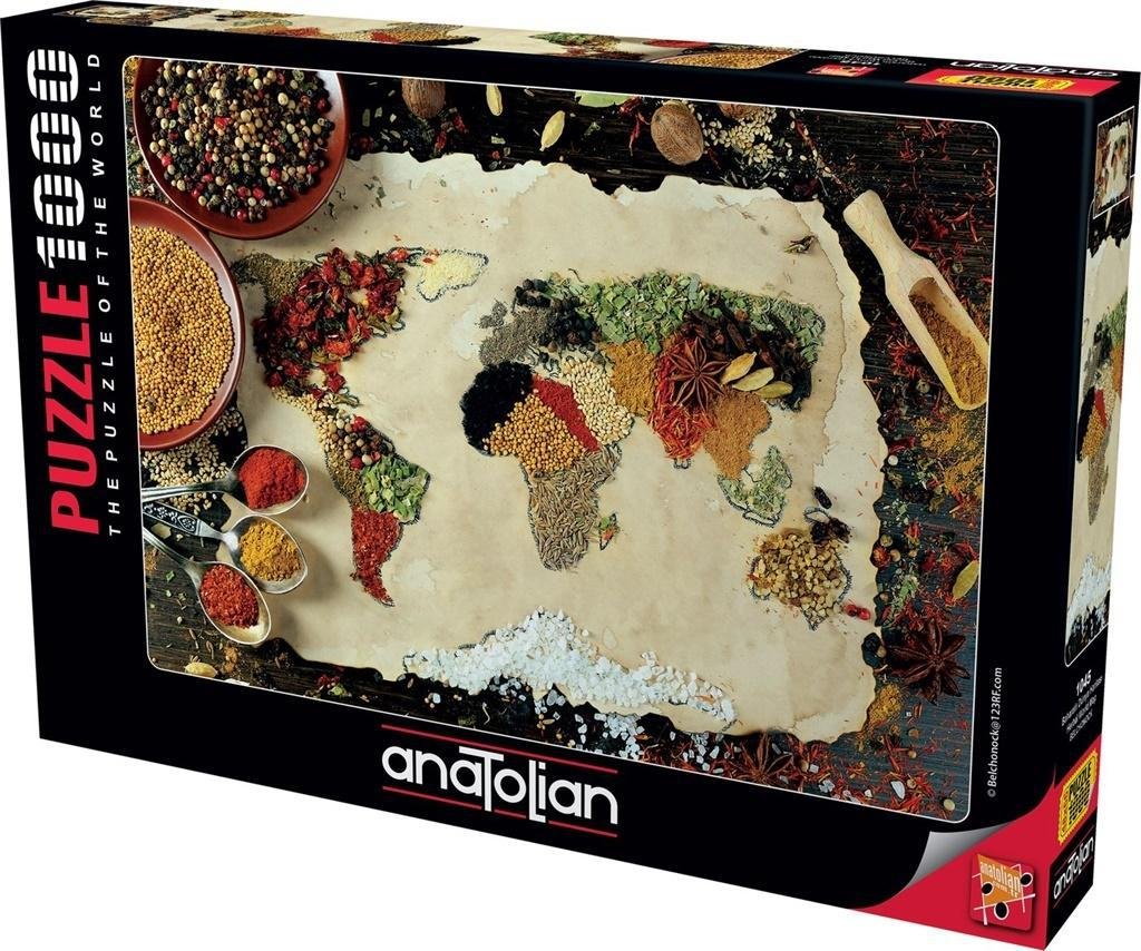Anatolian Puzzle 1000 Ziołowa mapa świata - Anatolian