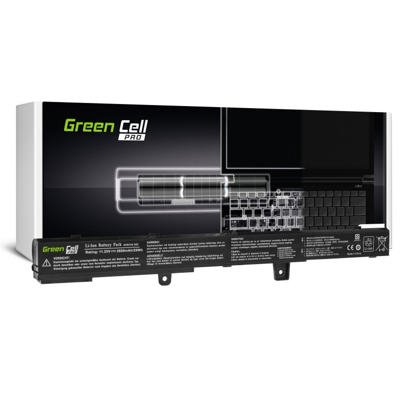 Bateria  GREEN CELL AS90 do laptopa Asus A31N1319 2200 MAH 11.25V, Czarny