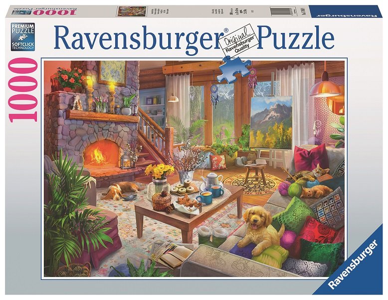 Puzzle 2D, Przytulny pokój, 1000 el.