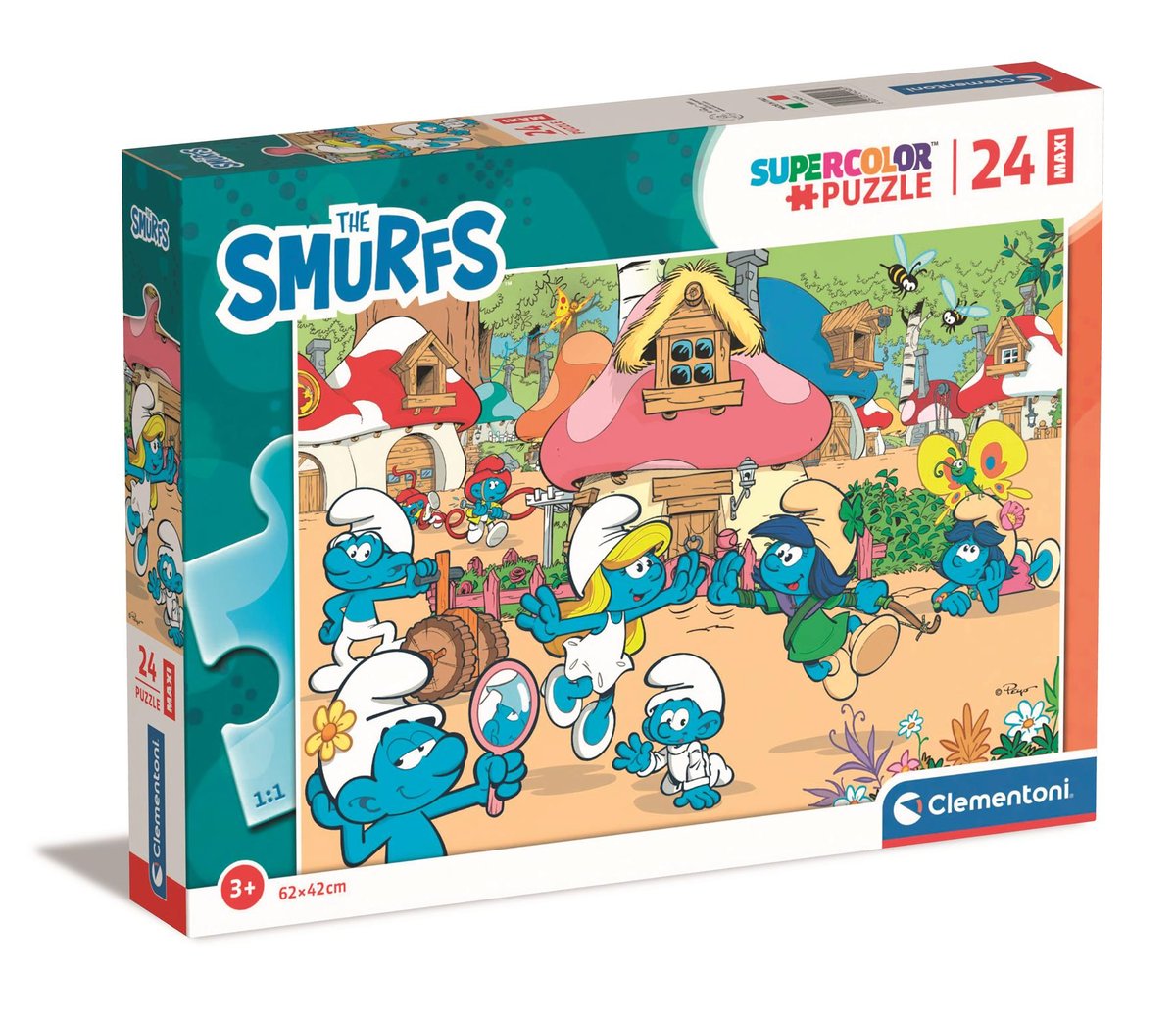 Puzzle 24 el. Super Maxi Kolor Smurfs Puffi Clementoni