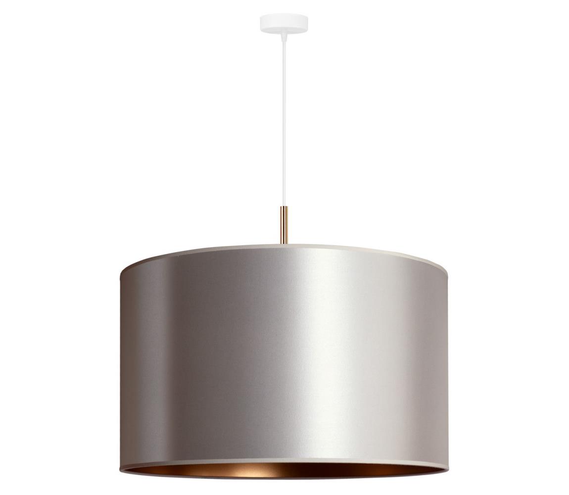 Duolla - Żyrandol na lince CANNES 1xE27/15W/230V śr. 50 cm srebrny/miedź