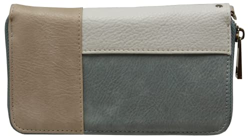 ENVY Damski portfel Penny Niebieski/Beżowy Bi-Fold Portfel, S, Niebieski/Beżowy, Small