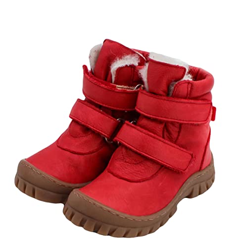 Pololo Liam podszewka wełniana czerwone kozaki śniegowe, 25 EU