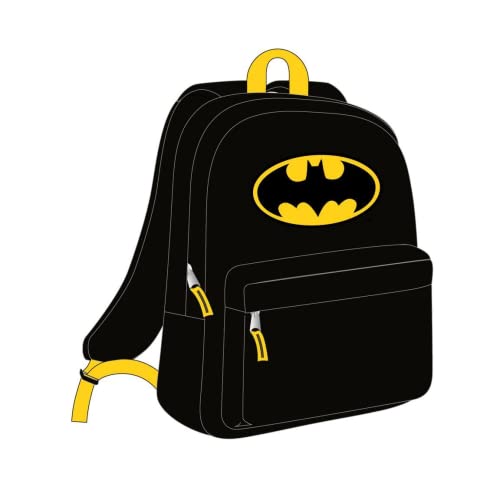 CERDÁ LIFE'S LITTLE MOMENTS Plecak szkolny Batman dla nastolatków z 2 przegródkami, ergonomiczny tył i regulowanymi uchwytami, materiał unisex dla dzieci, kolorowy, jeden rozmiar, Wielobarwny