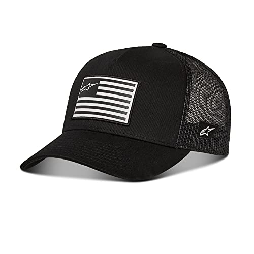 Alpinestars Męska czapka baseballowa z flagą Snapback czarny czarny Rozmiar uniwersalny