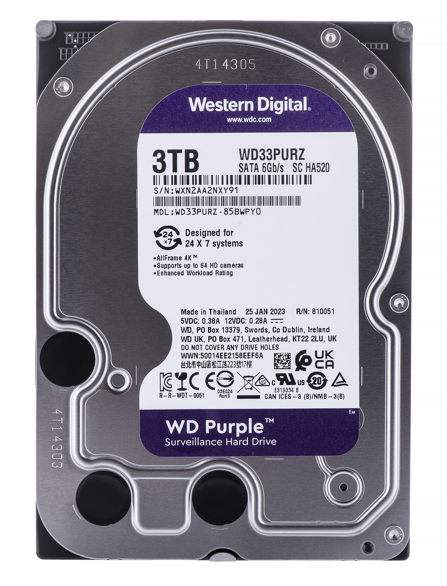 Dysk HDD WD Purple WD33PURZ (3 TB ; 3.5