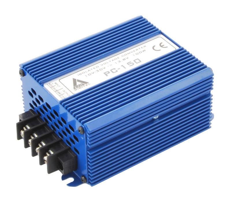 Azo Digital Przetwornica napięcia 10÷30 VDC / 13.8 VDC PC-150-12V 150W IZOLACJA GALWANICZNA (4PRZ3012PC150)