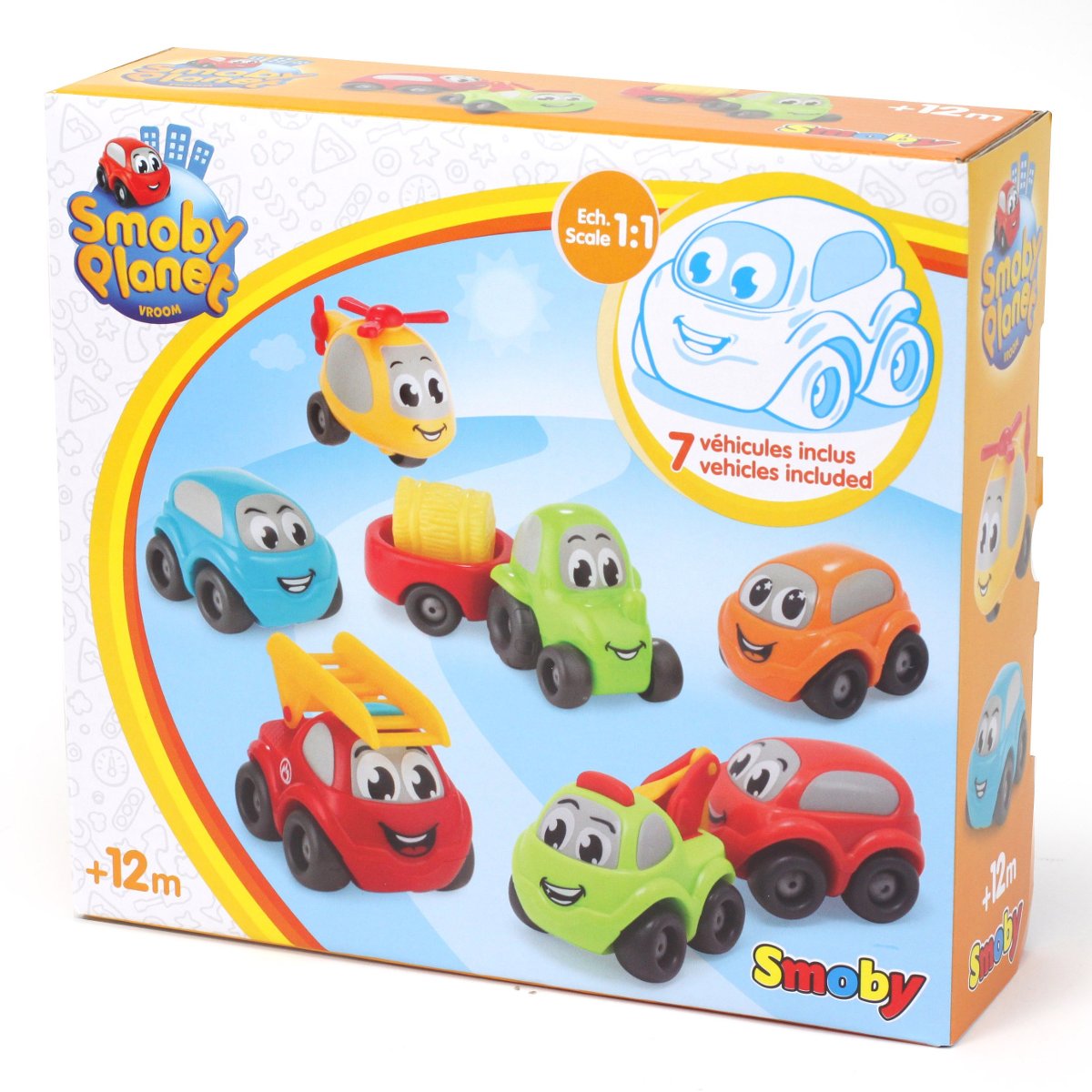 Smoby Vroom Planet Zestaw 7 pojazdów 120220