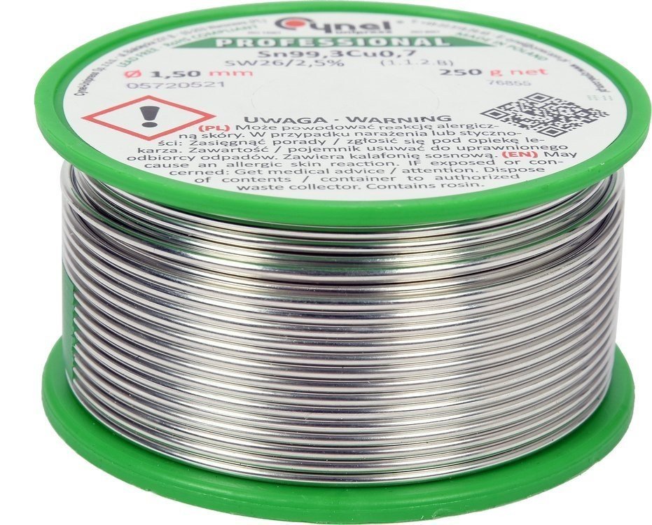 Spoiwo, Drut Lutowniczy Z Topnikiem 1,5Mm, 250G
