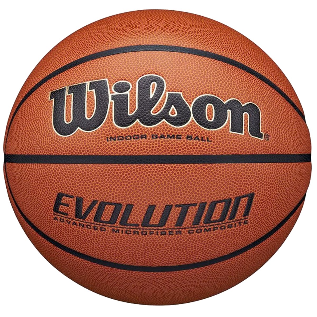 Wilson Evolution Indoor Game Ball WTB0516XBEMEA, unisex, piłki do koszykówki, Pomarańczowe
