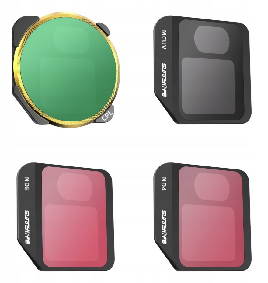 Filtry Mcuv + Cpl + Nd4 + Nd8 Do Dji Mavic 3 - 4 Sztuki