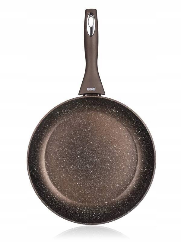 PATELNIA tradycyjna GRANITE BROWN 28 cm aluminium