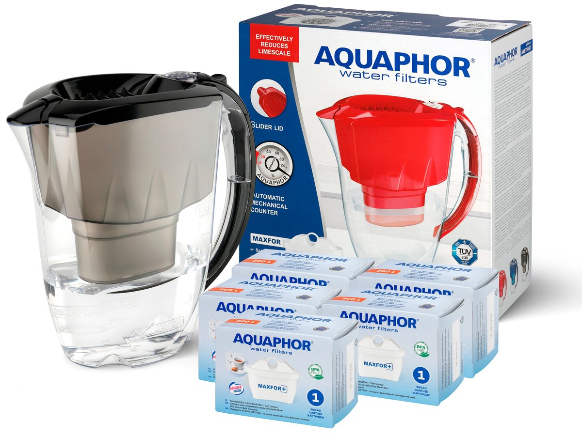 DZBANEK FILTRUJĄCY AQUAPHOR AMETHYST + 5 WKŁADÓW MAXFOR+ B100-25