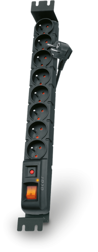 ACAR- listwa zasilająca  S8 FA RACK, czarny 1,5m