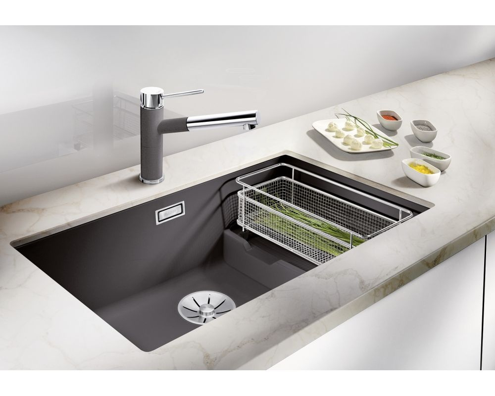 Blanco Subline 700-U Level Zlewozmywak granitowy jednokomorowy 73x46 cm wulkaniczny szary 527355
