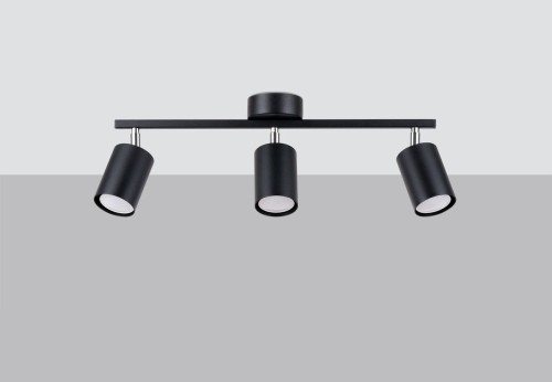 Sollux Lemmi SL.1128 plafon oprawa sufitowa 3x40W LED GU10 IP20 czarny