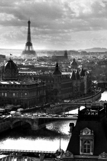 Plakat, Paryż Panorama Miasta Wieża Eiffla, 61x91,5 cm