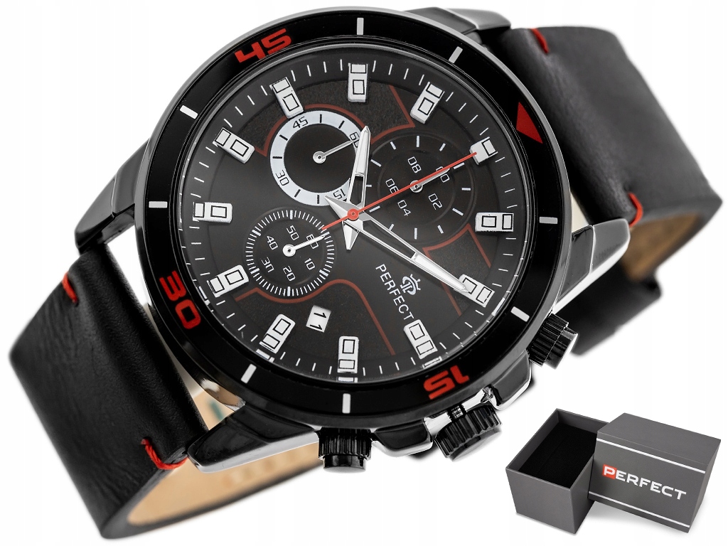 Zegarek Męski Perfect Chronograf (zp351d) Box
