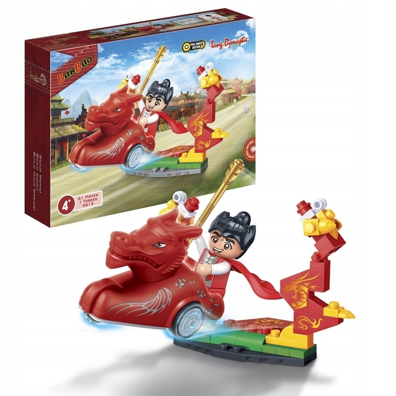 Banbao KLOCKI 6615 Dynastia Tang Czerwony Wojownik