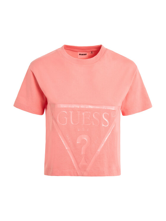 Guess T-Shirt Adele V2YI06 K8HM0 Różowy Regular Fit