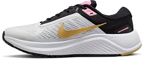 Nike Air Zoom Structure 24, Trampki damskie, White Wheat Gold Black Pink Spell, 38.5 EU